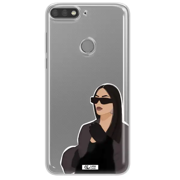 Minimalist Portrait Huawei Y7 Prime 2018 Clear TPU Case
