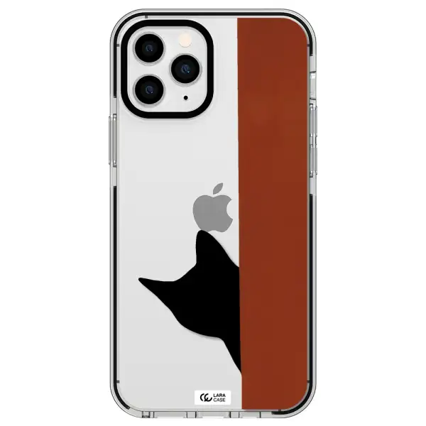 Black Cat Apple iPhone 11 pro max impact black border Case
