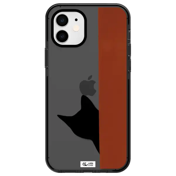 Black Cat Apple iPhone 12 impact Smoke Black Case