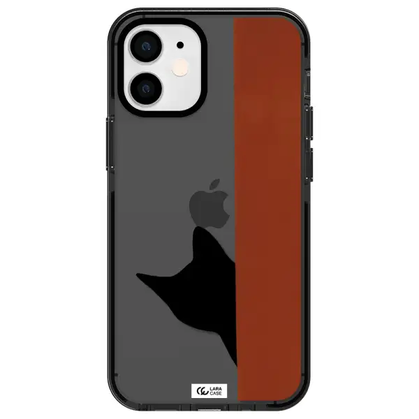 Black Cat Apple iPhone 12 mini impact Smoke Black Case