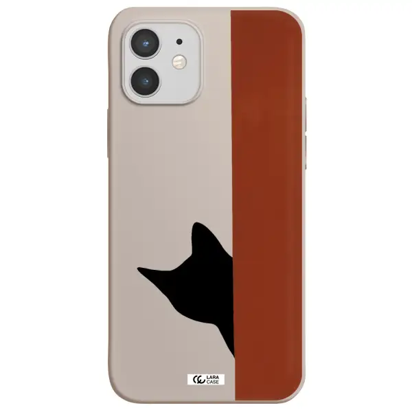 Black Cat Apple iPhone 12 mini Silicone Stone Case