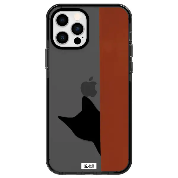 Black Cat Apple iPhone 12 pro impact Smoke Black Case