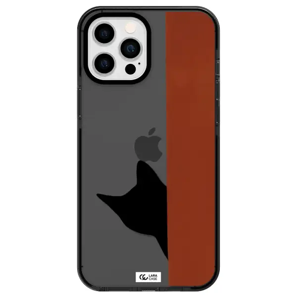 Black Cat Apple iPhone 12 pro max impact Smoke Black Case