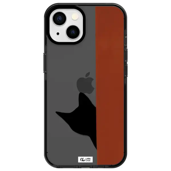 Black Cat Apple iPhone 13 impact Smoke Black Case