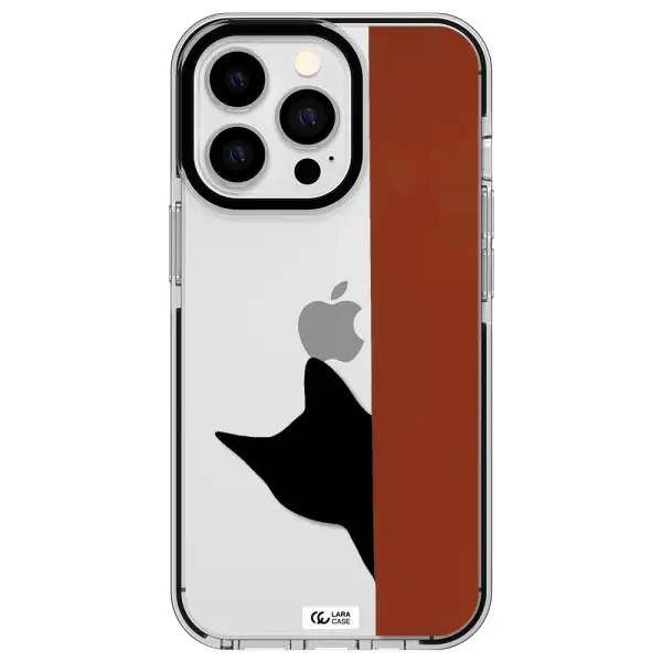 Black Cat Apple iPhone 13 Pro impact black border Case