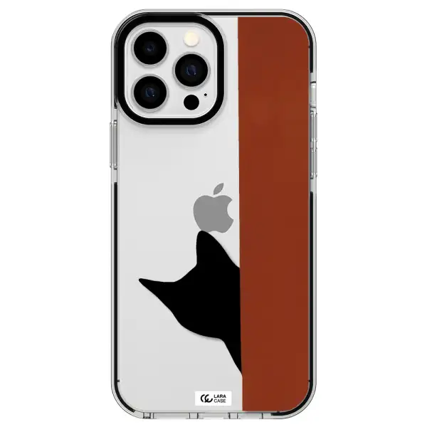 Black Cat Apple iPhone 13 Pro Max impact black border Case