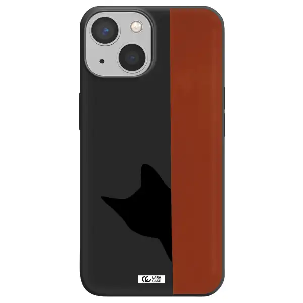 Black Cat Apple iPhone 13 Silicone black Case