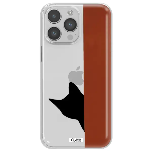 Black Cat Apple iPhone 14 pro Clear TPU Case