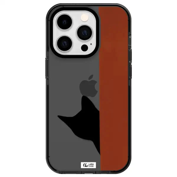 Black Cat Apple iPhone 14 pro impact Smoke Black Case