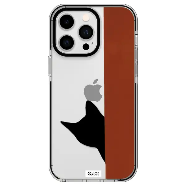 Black Cat Apple iPhone 14 pro max impact black border Case