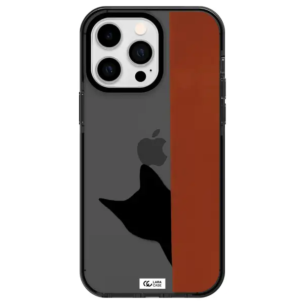 Black Cat Apple iPhone 14 pro max impact Smoke Black Case