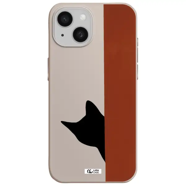 Black Cat Apple iPhone 15 Silicone Stone Case
