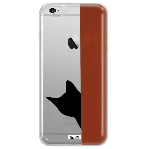 Black Cat Apple iPhone 6 s plus Clear TPU Case
