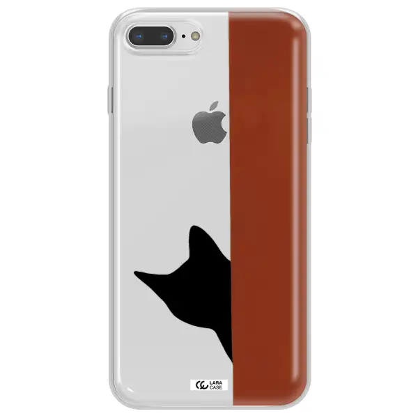 Black Cat Apple iPhone 8 plus Clear TPU Case