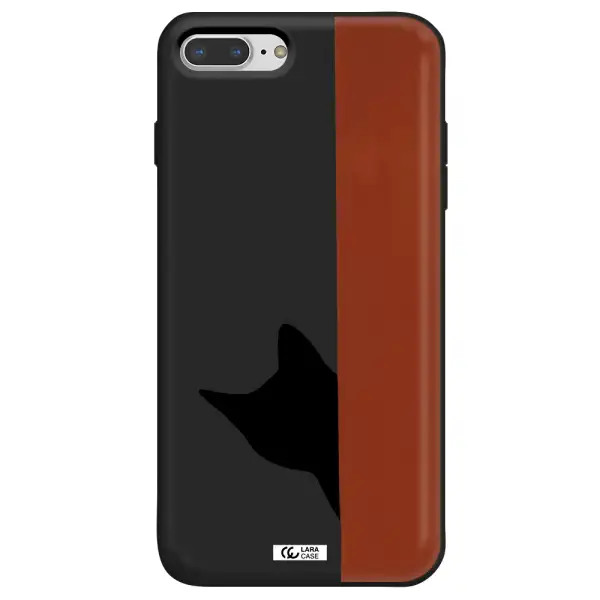 Black Cat Apple iPhone 8 plus Silicone black Case