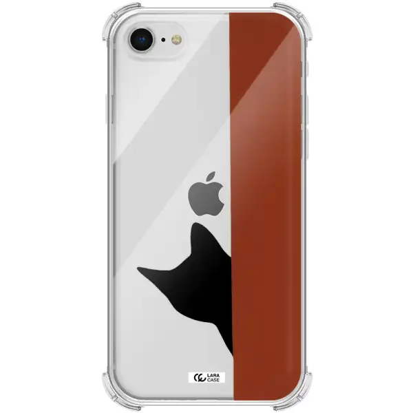 Black Cat Apple iPhone se 2020 Clear PC Case