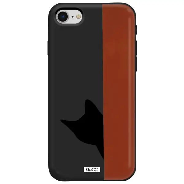 Black Cat Apple iPhone se 2020 Silicone black Case