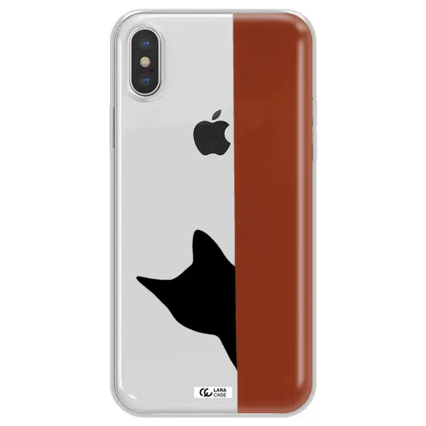 Black Cat Apple iPhone XS Clear TPU Case