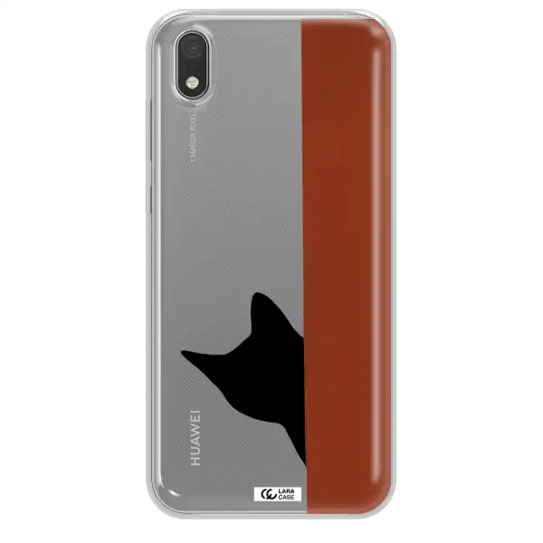 Black Cat Huawei Honor 8S Clear TPU Case