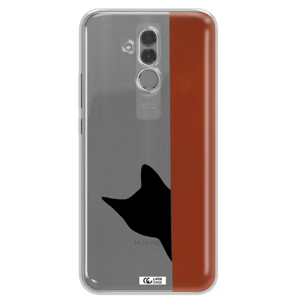 Black Cat Huawei Mate 20 Lite Clear TPU Case