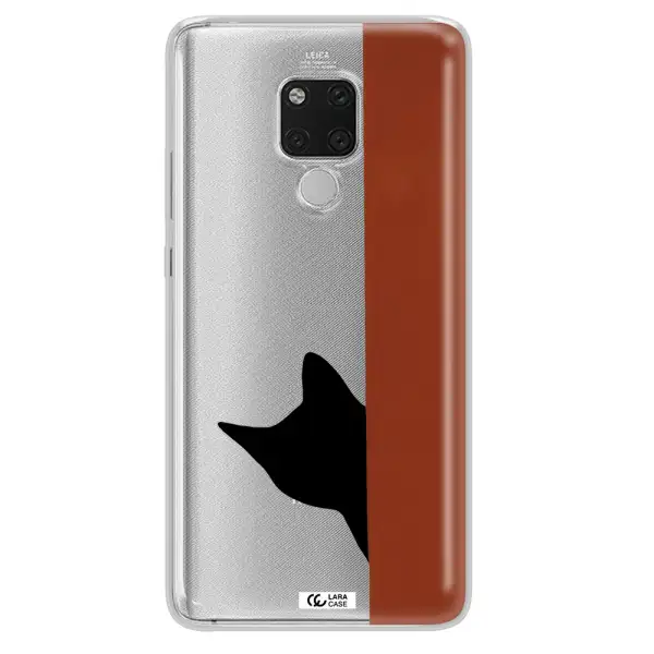 Black Cat Huawei Mate 20X Clear TPU Case