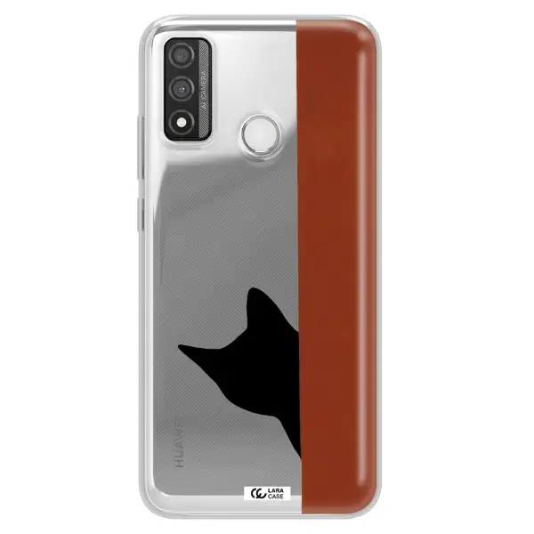 Black Cat Huawei P Smart 2020 Clear TPU Case