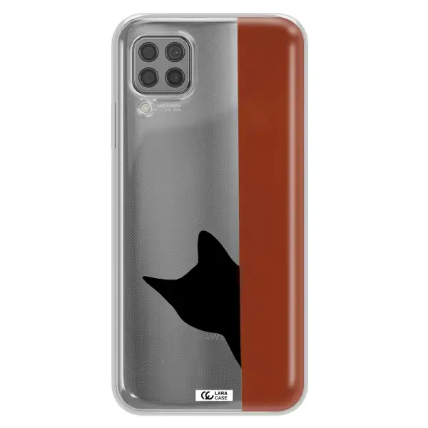 Black Cat Huawei P40 Lite Clear TPU Case