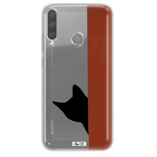 Black Cat Huawei P40 Lite E Clear TPU Case