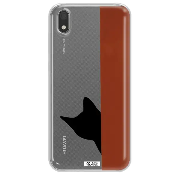 Black Cat Huawei Y5 2019 Clear TPU Case