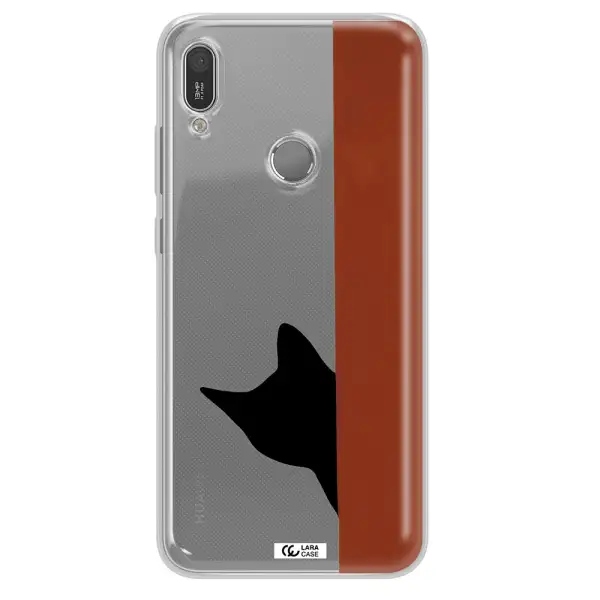 Black Cat Huawei Y6 2019 Clear TPU Case