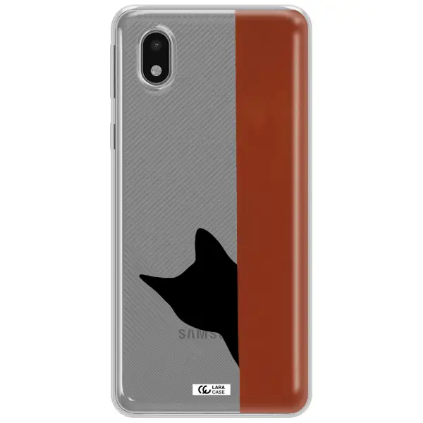 Black Cat Samsung A01 Core Clear Tpu Case