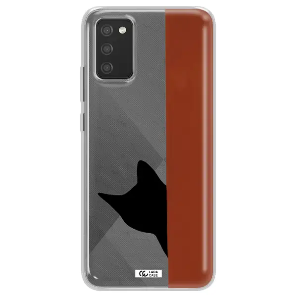 Black Cat Samsung A02S Clear TPU Case