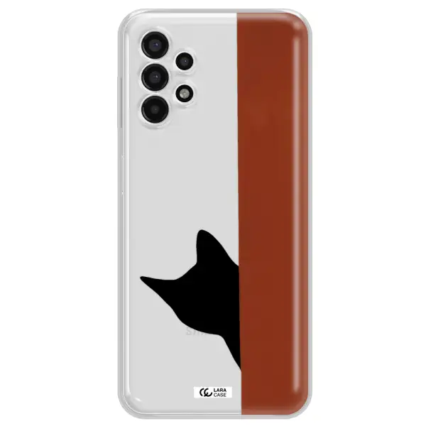 Black Cat Samsung A13 4g Clear TPU Case