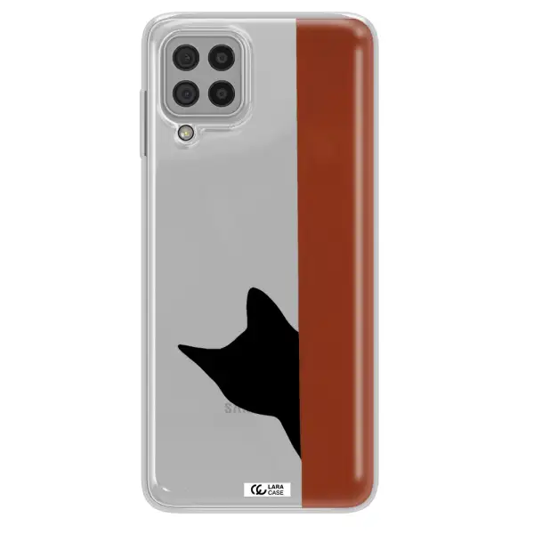 Black Cat Samsung A22 4g Clear TPU Case