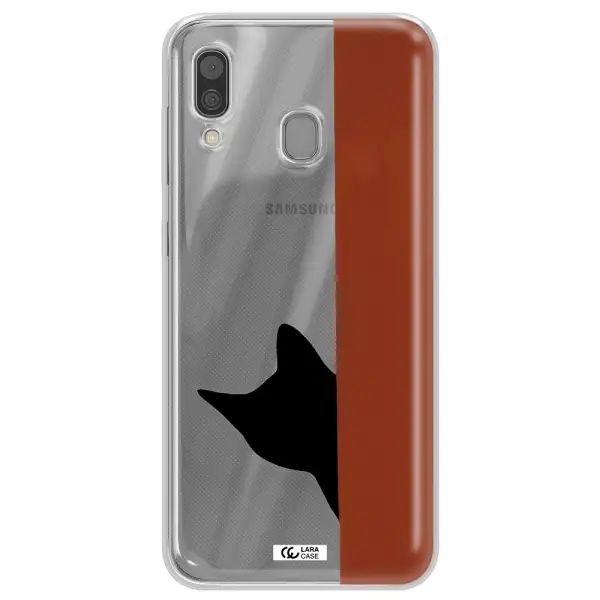 Black Cat Samsung A30 Clear TPU Case
