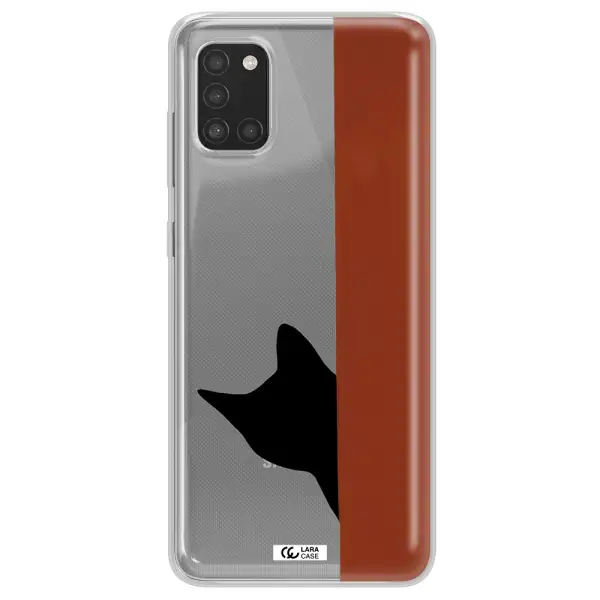 Black Cat Samsung A31 Clear TPU Case