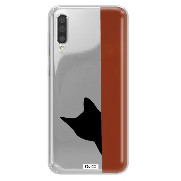 Black Cat Samsung A50 Clear TPU Case