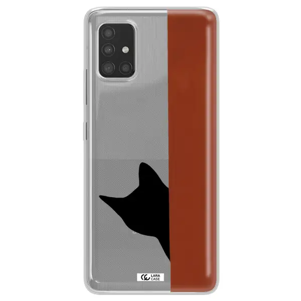 Black Cat Samsung A51 Clear TPU Case