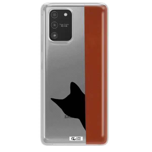 Black Cat Samsung A91 Clear TPU Case