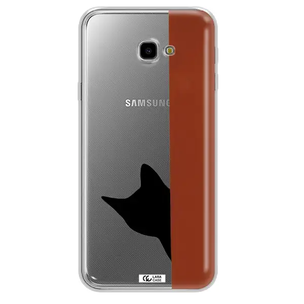 Black Cat Samsung J4 Plus Clear TPU Case
