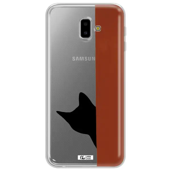 Black Cat Samsung J6 Plus Clear TPU Case