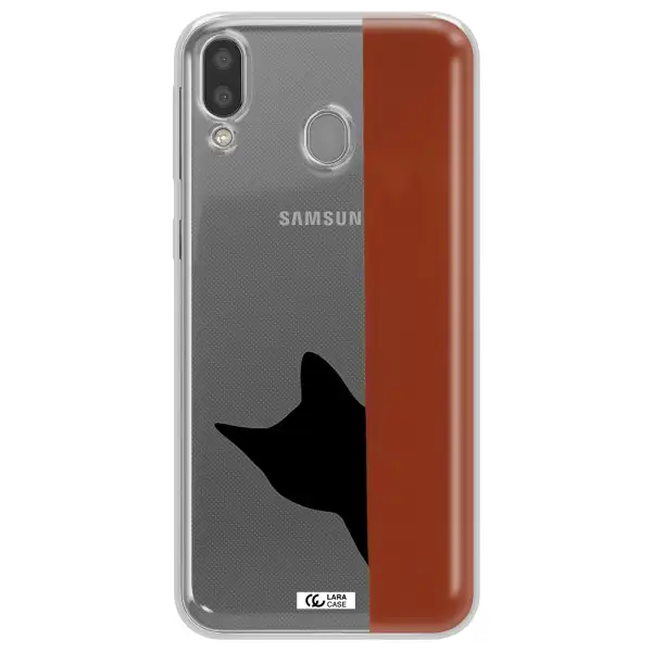 Black Cat Samsung M20 Clear TPU Case