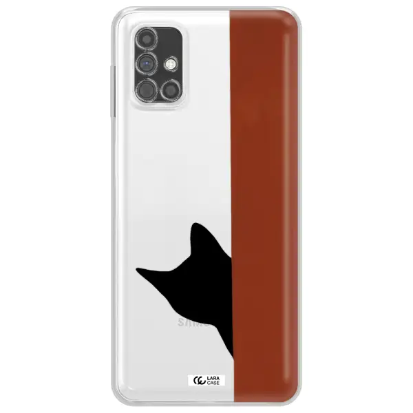 Black Cat Samsung M51 Clear TPU Case