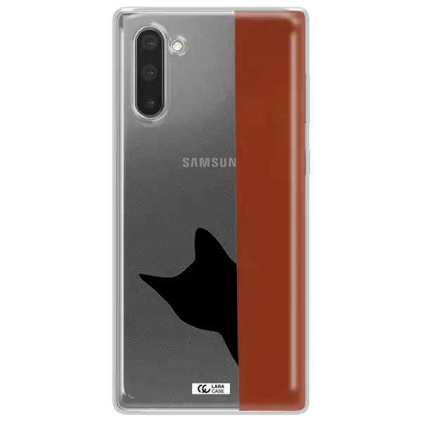 Black Cat Samsung Note 10 Clear TPU Case