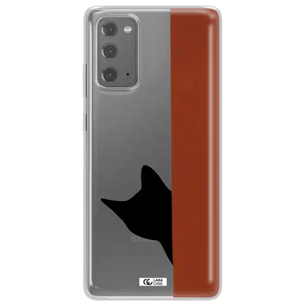 Black Cat Samsung Note 20 Clear TPU Case