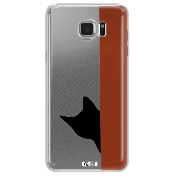 Black Cat Samsung Note 5 Clear TPU Case
