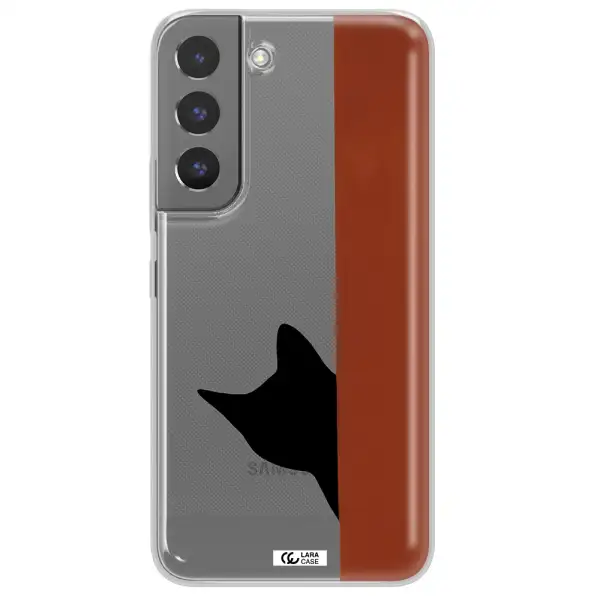 Black Cat Samsung S 22 Plus Clear TPU Case