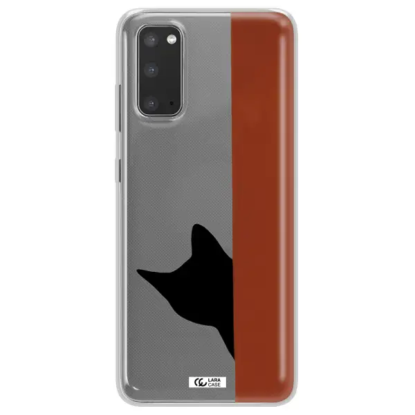 Black Cat Samsung S20 Clear TPU Case