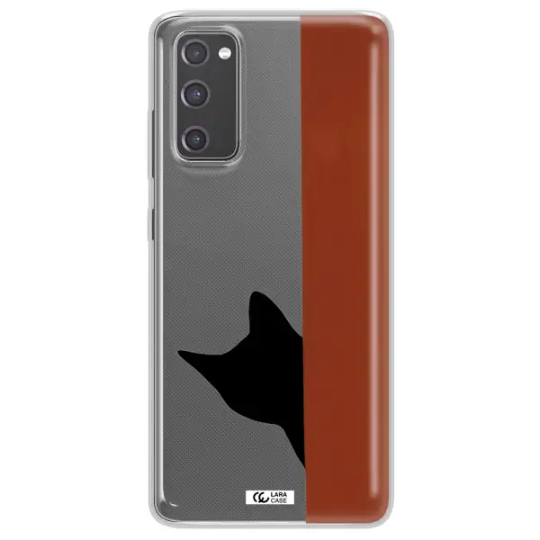 Black Cat Samsung S20 Fe Clear TPU Case