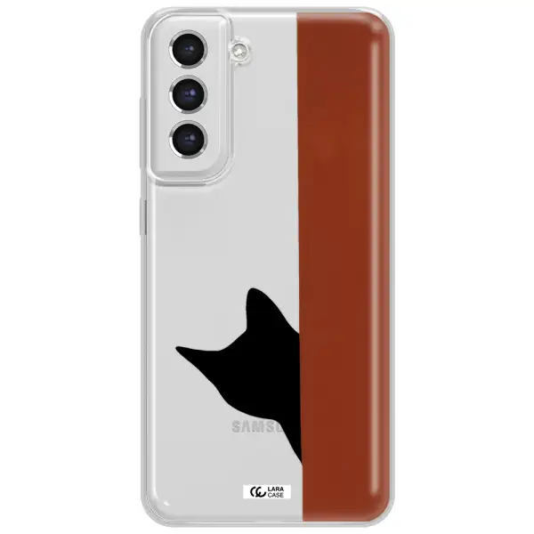 Black Cat Samsung S21 Fe Clear Tpu Case